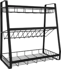 QUVIO Kruidenrek - Keukenrek Staand - Keukenrekje - Keukenrek - Aanrecht Organizer - Metaal - 19 X 35 X 38 Cm 11 QUVIO Kruidenrek - Keukenrek Staand - Keukenrekje - Keukenrek - Aanrecht Organizer - Metaal - 19 X 35 X 38 Cm -Mepal Shop 1048x1200