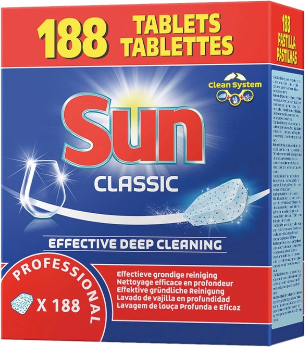 SUN® Sun Professional Vaatwastabletten - 188 Stuks 2 SUN® Sun Professional Vaatwastabletten - 188 Stuks - Afbeelding 2
