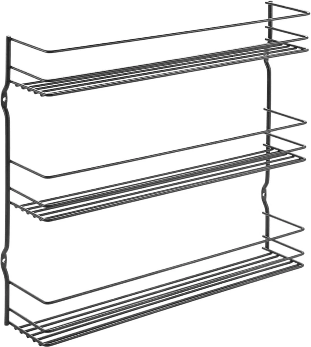 Tomado Metaltex - Pepito Kruidenrek - 3 Etages - Zwart - 36x8x31cm 2 Tomado Metaltex - Pepito Kruidenrek - 3 Etages - Zwart - 36x8x31cm - Afbeelding 2