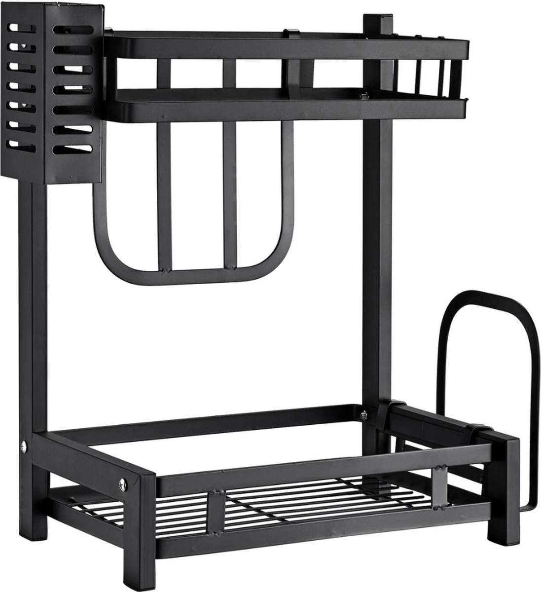 Pazzo Goods - Keuken Organizer - Keukenrek - Zwart - Metaal - 2 Laags - Multifunctioneel - Zwart - 8 Pazzo Goods - Keuken Organizer - Keukenrek - Zwart - Metaal - 2 Laags - Multifunctioneel - Zwart - - Afbeelding 8