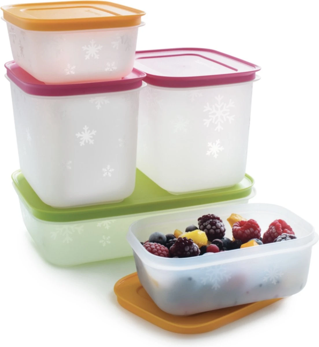 SET (5) Diepvriesdozen Plus Van Tupperware 1 SET (5) Diepvriesdozen Plus Van Tupperware