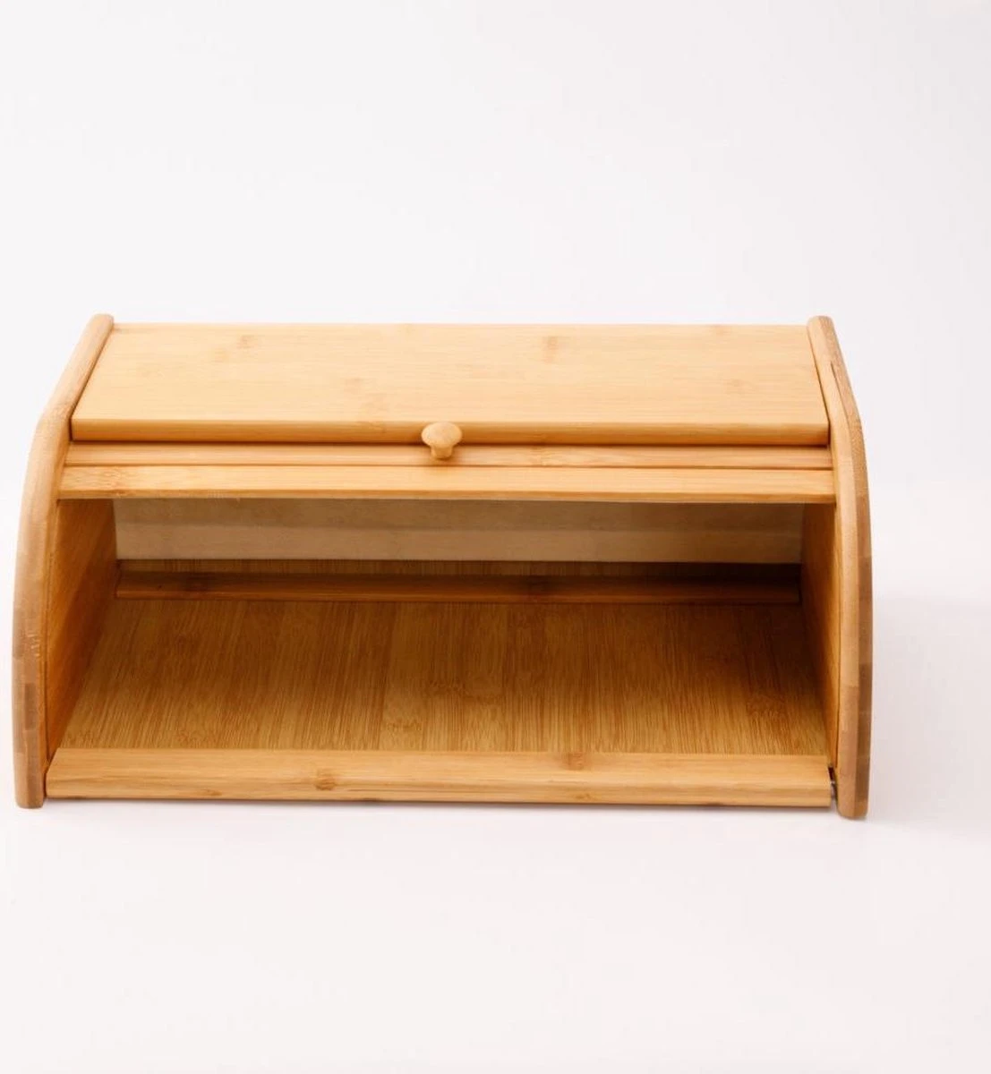 Merkloos Decopatent® Broodtrommel Met Rolluik - Bamboe Houten Brooddoos Met Schuifdeksel - Broodtrommel - Brood Bewaren En Vers Houden 2 Merkloos Decopatent® Broodtrommel Met Rolluik - Bamboe Houten Brooddoos Met Schuifdeksel - Broodtrommel - Brood Bewaren En Vers Houden - Afbeelding 2