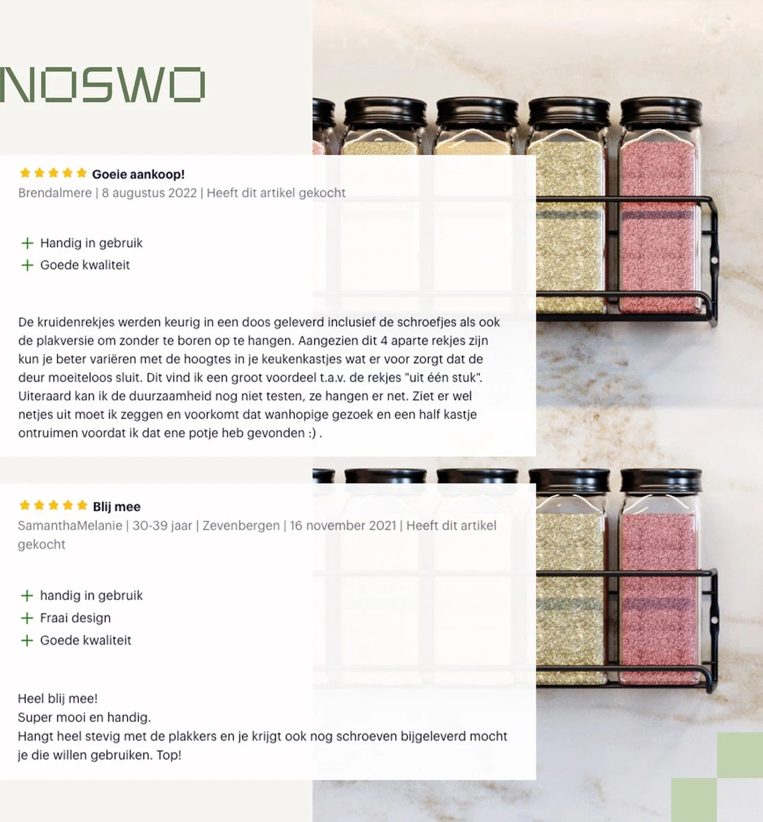 Noswo Kruidenrek Ophangbaar - Voor 24 Kruidenpotjes - 4 Stuks - Keukenrek Hangend - RVS - Zwart 9 Noswo Kruidenrek Ophangbaar - Voor 24 Kruidenpotjes - 4 Stuks - Keukenrek Hangend - RVS - Zwart - Afbeelding 9