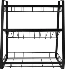 QUVIO Kruidenrek - Keukenrek Staand - Keukenrekje - Keukenrek - Aanrecht Organizer - Metaal - 19 X 35 X 38 Cm 12 QUVIO Kruidenrek - Keukenrek Staand - Keukenrekje - Keukenrek - Aanrecht Organizer - Metaal - 19 X 35 X 38 Cm -Mepal Shop 1123x1200 3