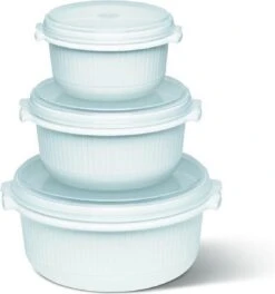 Emsa MICRO FAMILY Magnetronschaal - Set Van 3 Stuks - 0.5/1.0/1.5 L - Wit
