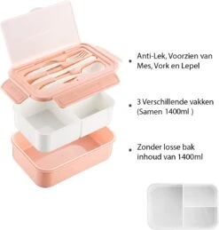 Consumerce® Premium Lunchbox Met 3 Vakken En Bestek Roze – Lunchbox Volwassenen – Japanse Bento Box – Lunchbox Kinderen – Lunchbox Volwassenen Compartimenten – Brooddoos Volwassenen – Broodtrommel – Lunchtrommel – Salade Lunchbox – Saladebox 9 Consumerce® Premium Lunchbox Met 3 Vakken En Bestek Roze – Lunchbox Volwassenen – Japanse Bento Box – Lunchbox Kinderen – Lunchbox Volwassenen Compartimenten – Brooddoos Volwassenen – Broodtrommel – Lunchtrommel – Salade Lunchbox – Saladebox -Mepal Shop 1143x1200