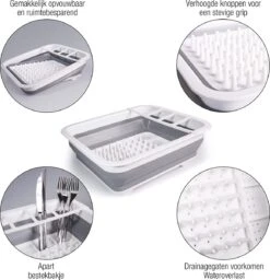 Amazy Afdruiprek Opvouwbaar & Bpa-vrij - Afdruiprek Voor Het Drogen Van Bestek, Borden, Glazen & Flessen - Afdruipmat In Grijs-wit Van Kunststof & Silicone Voor Gootsteen, Spoelbakken, Keuken 11 Amazy Afdruiprek Opvouwbaar & Bpa-vrij - Afdruiprek Voor Het Drogen Van Bestek, Borden, Glazen & Flessen - Afdruipmat In Grijs-wit Van Kunststof & Silicone Voor Gootsteen, Spoelbakken, Keuken -Mepal Shop 1160x1200