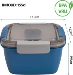 Consumerce® Luxe Meerlaagse Lunchbox Met Vakjes Mintgroen – Lunchbox Volwassenen – Japanse Bento Box – Lunchbox Kinderen – Salade To Go – Brooddoos Volwassenen – Broodtrommel – Lunchtrommel – Salade Lunchbox – Saladebox – Salade Box -Mepal Shop 1182x1200