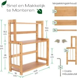 Cellavi Duurzaam Kruidenrek Staand Van Bamboe - Keukenrek Verstelbaar - Keuken Accessoires - Stevige Constructie - Multifunctioneel En Waterafstotend 15 Cellavi Duurzaam Kruidenrek Staand Van Bamboe - Keukenrek Verstelbaar - Keuken Accessoires - Stevige Constructie - Multifunctioneel En Waterafstotend -Mepal Shop 1185x1200 2