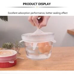 Siliconen Vershoud Deksels – Set Van 6 Stuks – Flexibel – Herbruikbaar – Wit - Stretch Tot Wel 30 Cm -Mepal Shop 1192x1200 4