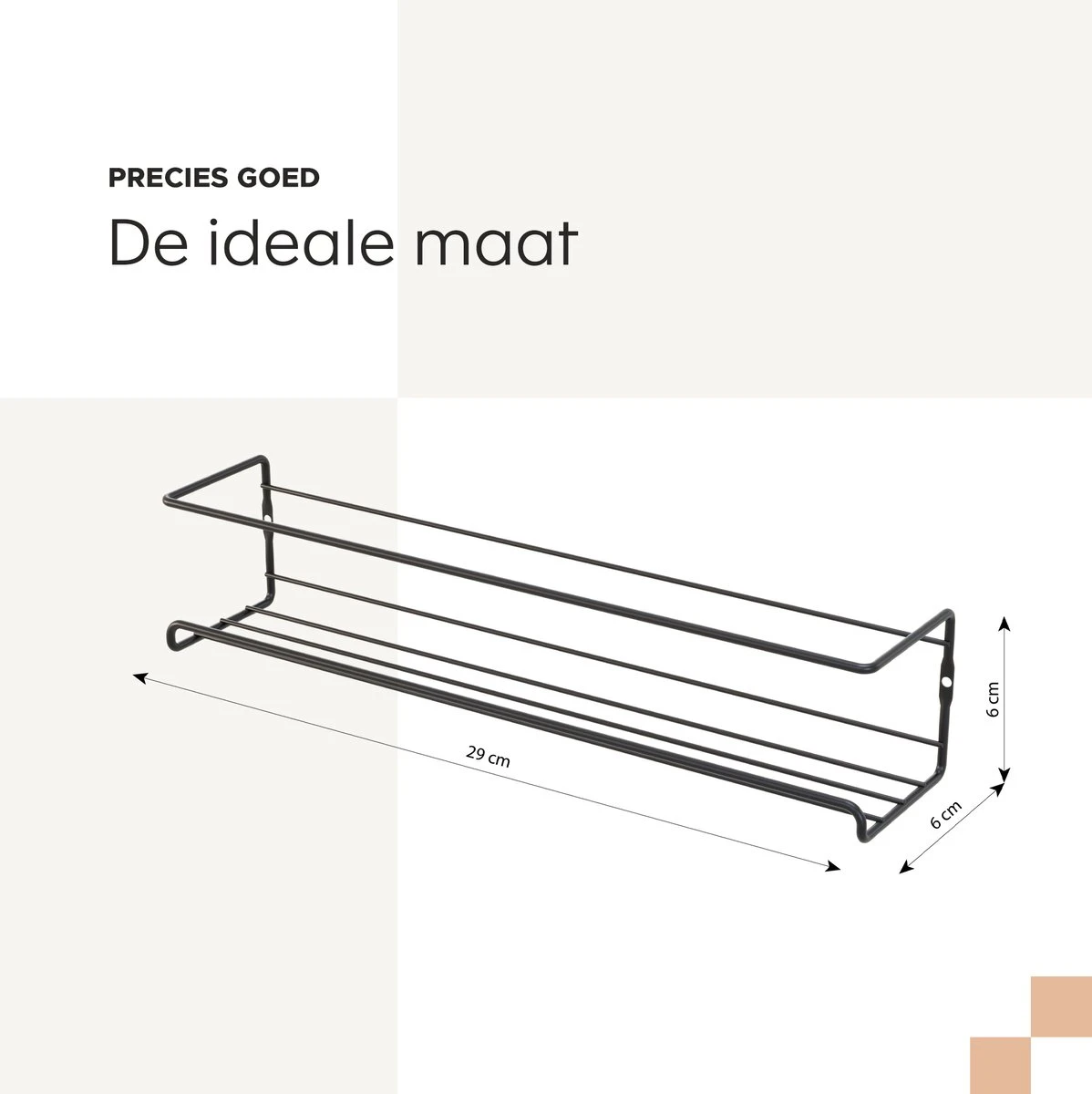 Noswo Kruidenrek Ophangbaar - Voor 24 Kruidenpotjes - 4 Stuks - Keukenrek Hangend - RVS - Zwart 6 Noswo Kruidenrek Ophangbaar - Voor 24 Kruidenpotjes - 4 Stuks - Keukenrek Hangend - RVS - Zwart - Afbeelding 6