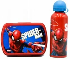 Marvel Schoolset, Broodtrommel Met Drinkfles Spiderman -Mepal Shop 1200x1009 2