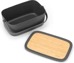 Brabantia Nic Broodtrommel - Met Bamboe Deksel - Dark Grey -Mepal Shop 1200x1017