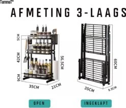 TammaT - Kruidenrek - Kruidenrek Staand - Inklapbare Keukenrek - 3-laags 35x21x56,5CM - Keuken Organizer - Aanrecht Organizer - Keuken Opslag - Roestvrij Staal - Opbergrek - Keuken Organizers - Roestvrij En Krasvrij 24 TammaT - Kruidenrek - Kruidenrek Staand - Inklapbare Keukenrek - 3-laags 35x21x56,5CM - Keuken Organizer - Aanrecht Organizer - Keuken Opslag - Roestvrij Staal - Opbergrek - Keuken Organizers - Roestvrij En Krasvrij -Mepal Shop 1200x1024