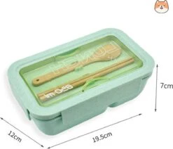 BentoBros® Duurzame Bento Box - Broodtrommel - Lunchtrommel - Lunchbox - Lunchset Voor Kinderen - Brooddoos - Duurzaam Hout - Inclusief Bestek - Voor Volwassenen En Kinderen - 0,85 Liter - Geschikt Voor Magnetron, Vriezer En Vaatwasser - Groen -Mepal Shop 1200x1029