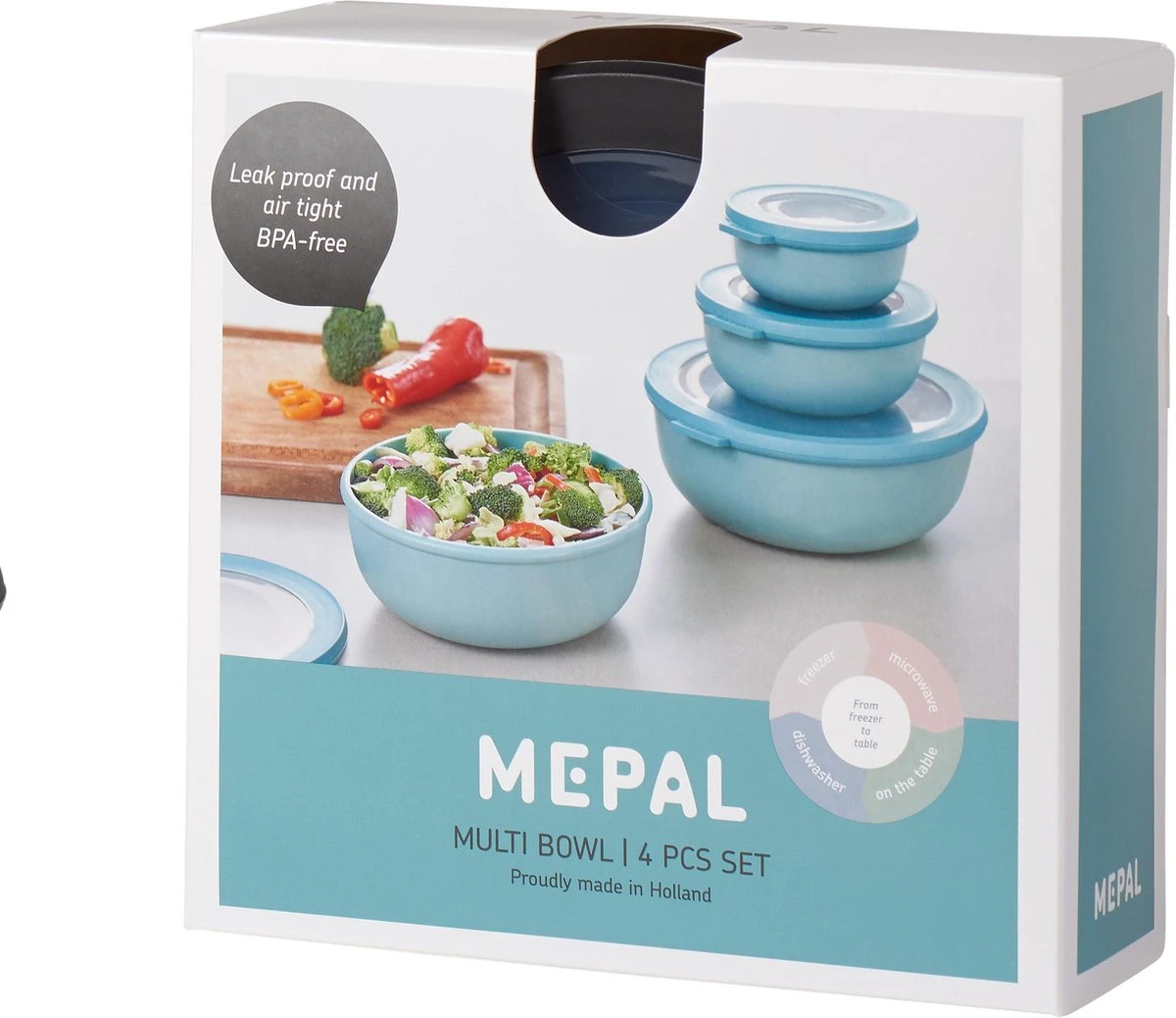 Mepal - Multikom Cirqula 4-delige Set (350 + 750 + 1250 + 2250 Ml) - Mag In De Vriezer, Magnetron En Vaatwasser – Nordic Black – Meal Prep Bakjes - Bewaardozen Met Deksel 2 Mepal - Multikom Cirqula 4-delige Set (350 + 750 + 1250 + 2250 Ml) - Mag In De Vriezer, Magnetron En Vaatwasser – Nordic Black – Meal Prep Bakjes - Bewaardozen Met Deksel - Afbeelding 2