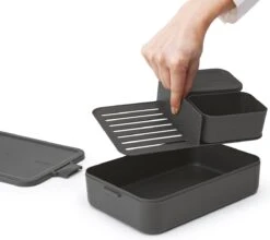 Brabantia Make & Take Bento Lunchbox Incl Bentobox - Large - Kunststof - Dark Grey -Mepal Shop 1200x1067