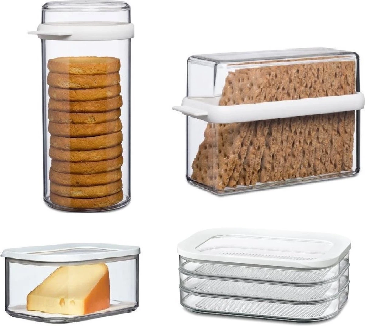 Mepal Voordeelset Knackebrood, Beschuit, Kaas& Vleeswaren 4g 1 Mepal Voordeelset Knackebrood, Beschuit, Kaas& Vleeswaren 4g