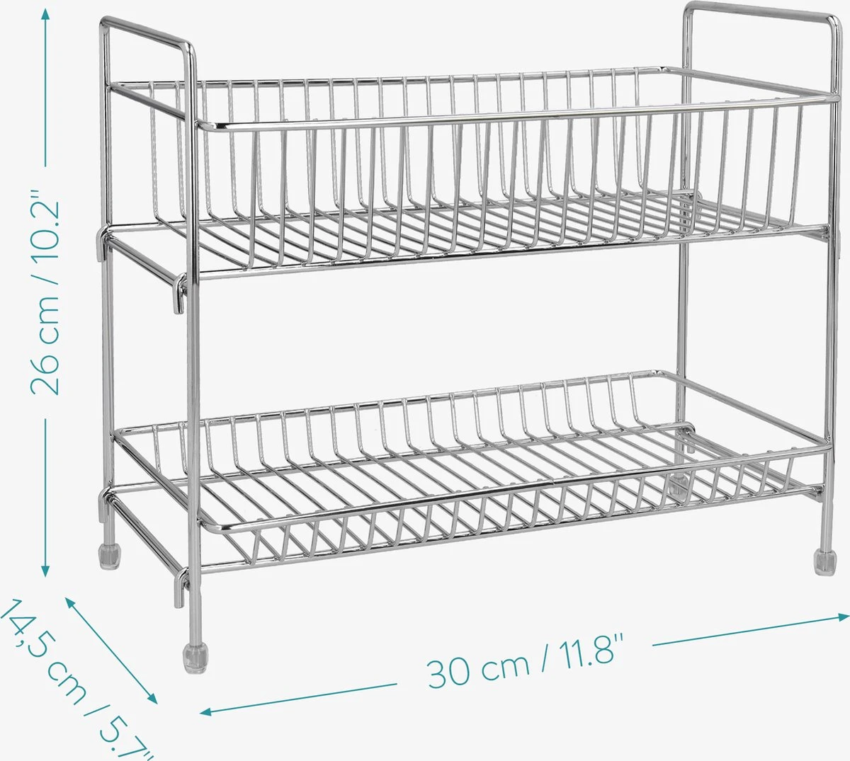 Navaris Stalen Kruidenrekje 2 Laags - Kruidenrek Staand - Rek Voor Kruidenpotjes En Glaasjes - Multifunctionele Organizer Voor Keuken En Badkamer 8 Navaris Stalen Kruidenrekje 2 Laags - Kruidenrek Staand - Rek Voor Kruidenpotjes En Glaasjes - Multifunctionele Organizer Voor Keuken En Badkamer - Afbeelding 8