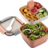 Consumerce® Luxe Meerlaagse Lunchbox Met Vakjes Roze – Lunchbox Volwassenen – Japanse Bento Box – Lunchbox Kinderen – Salade To Go – Brooddoos Volwassenen – Broodtrommel – Lunchtrommel – Salade Lunchbox – Saladebox – Salade Box