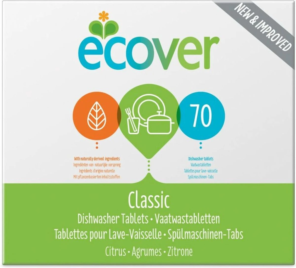 Ecover - Vaatwastabletten Classic - 70 Tabs 1 Ecover - Vaatwastabletten Classic - 70 Tabs