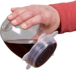 Siliconen Vershoud Deksels – Set Van 6 Stuks – Flexibel – Herbruikbaar – Wit - Stretch Tot Wel 30 Cm -Mepal Shop 1200x1097 7