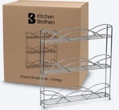 KitchenBrothers Kruidenrek - Staand - Voor 21 Potjes - 3 Laags - Chroom 11 KitchenBrothers Kruidenrek - Staand - Voor 21 Potjes - 3 Laags - Chroom -Mepal Shop 1200x1106 2