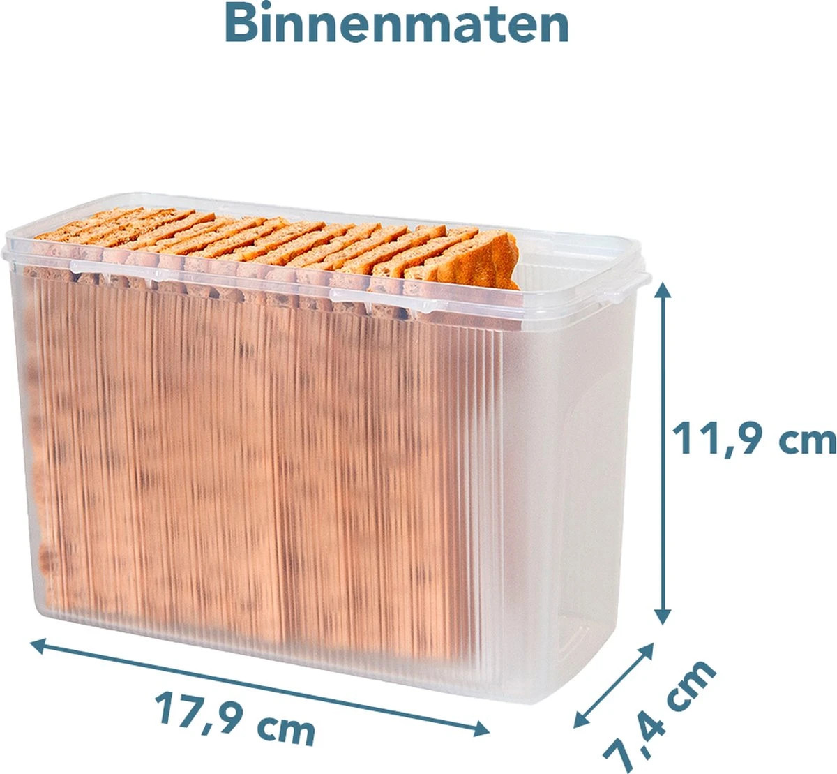 Lock&Lock Cracker Bewaardoos - Knackebrod Bewaardoos - Vershouddoos - 1,5 Liter - Transparant - Set Van 2 Stuks 5 Lock&Lock Cracker Bewaardoos - Knackebrod Bewaardoos - Vershouddoos - 1,5 Liter - Transparant - Set Van 2 Stuks - Afbeelding 5