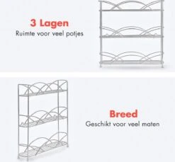 KitchenBrothers Kruidenrek - Staand - Voor 21 Potjes - 3 Laags - Chroom 9 KitchenBrothers Kruidenrek - Staand - Voor 21 Potjes - 3 Laags - Chroom -Mepal Shop 1200x1114 2