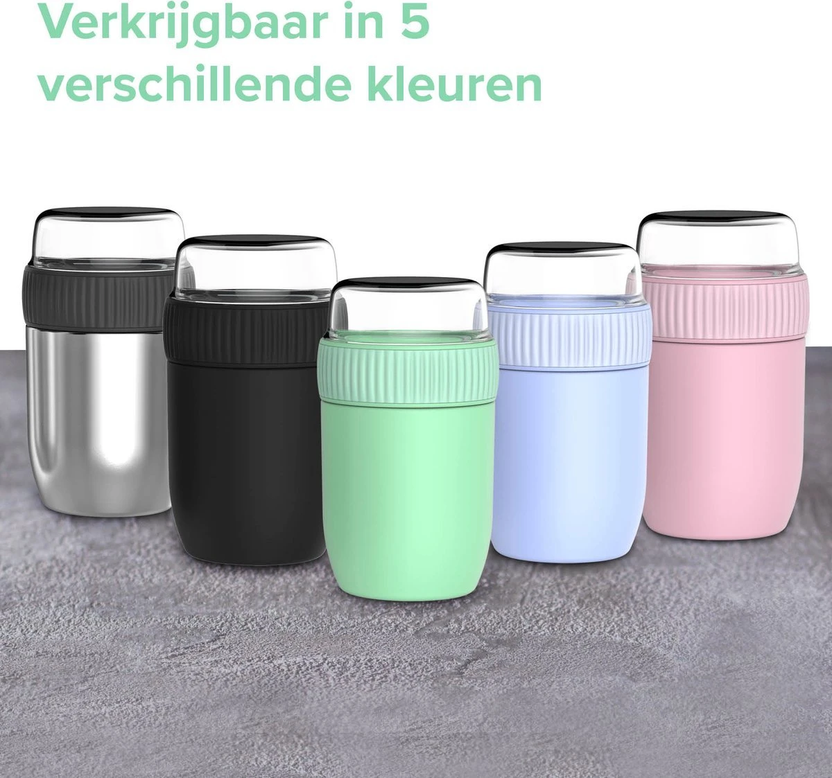 Coninx Thermos Lunchbox - Muesli Beker To Go - Isoleer Lunchpot - Yoghurtbeker To Go - Mueslibeker 840ml (600ml+240ml) - RVS / Roze 10 Coninx Thermos Lunchbox - Muesli Beker To Go - Isoleer Lunchpot - Yoghurtbeker To Go - Mueslibeker 840ml (600ml+240ml) - RVS / Roze - Afbeelding 10