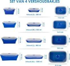 Hogar Vershoudbakjes - Meal Prep Bakjes - Diepvriesbakjes - Vershouddoos - Vershoudbakjes Set Met Deksel – Inklapbaar - 4 Stuks - Anti Lek Deksel - BPA Vrij Siliconen 11 Hogar Vershoudbakjes - Meal Prep Bakjes - Diepvriesbakjes - Vershouddoos - Vershoudbakjes Set Met Deksel – Inklapbaar - 4 Stuks - Anti Lek Deksel - BPA Vrij Siliconen -Mepal Shop 1200x1130 4