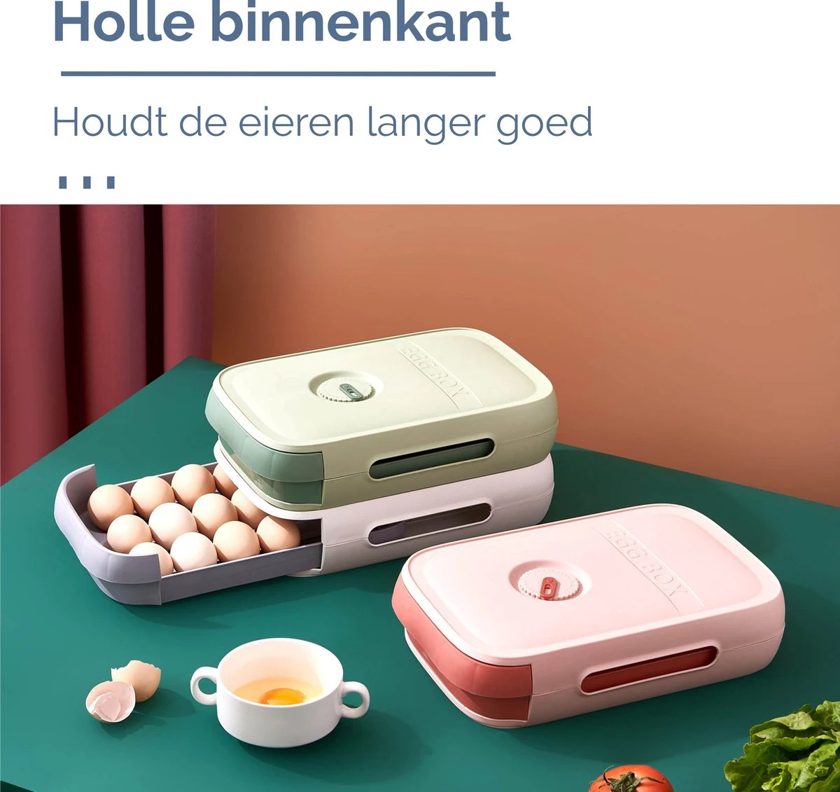 EGG BOX Wit Ei Opbergbox Eierhouder Eierdoos Koelkast Organizer 5 EGG BOX Wit Ei Opbergbox Eierhouder Eierdoos Koelkast Organizer - Afbeelding 5