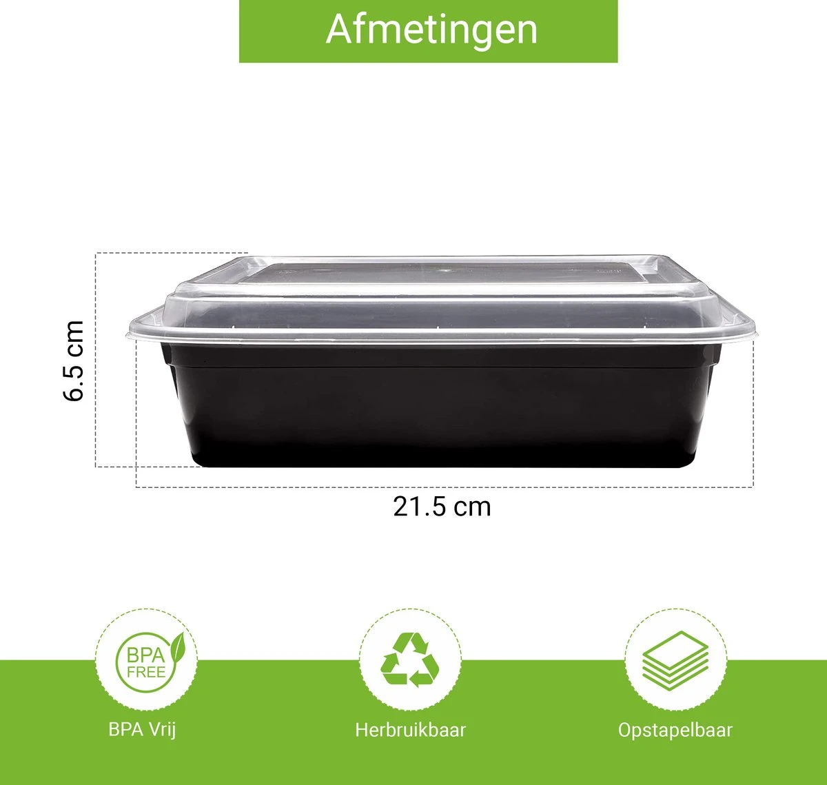 Meal Prep Bakjes - 15 Stuks - 1 Compartiment - Vershouddoos - Lunchbox - Plastic Bakjes Met Deksel - Magnetronbestendig - Vaatwasserbestendig - Vriezerbestendig 5 Meal Prep Bakjes - 15 Stuks - 1 Compartiment - Vershouddoos - Lunchbox - Plastic Bakjes Met Deksel - Magnetronbestendig - Vaatwasserbestendig - Vriezerbestendig - Afbeelding 5