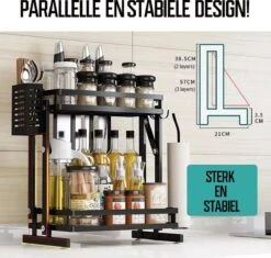 TammaT - Kruidenrek - Kruidenrek Staand - Inklapbare Keukenrek - 3-laags 35x21x56,5CM - Keuken Organizer - Aanrecht Organizer - Keuken Opslag - Roestvrij Staal - Opbergrek - Keuken Organizers - Roestvrij En Krasvrij 27 TammaT - Kruidenrek - Kruidenrek Staand - Inklapbare Keukenrek - 3-laags 35x21x56,5CM - Keuken Organizer - Aanrecht Organizer - Keuken Opslag - Roestvrij Staal - Opbergrek - Keuken Organizers - Roestvrij En Krasvrij -Mepal Shop 1200x1140
