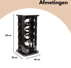 Pazzo Goods - Kruidenrek Staand - Kruidenrek Met Potjes - Zwart - RVS - Kruidenrek Draaibaar - 20 Kruidenpotjes - Inclusief Stickers & Stift - Kruiden Carrousel 13 Pazzo Goods - Kruidenrek Staand - Kruidenrek Met Potjes - Zwart - RVS - Kruidenrek Draaibaar - 20 Kruidenpotjes - Inclusief Stickers & Stift - Kruiden Carrousel -Mepal Shop 1200x1144 3