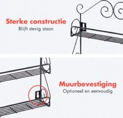 KitchenBrothers Kruidenrek - Staand En Ophangbaar - Voor 21 Potjes - 3 Laags - Metaal 13 KitchenBrothers Kruidenrek - Staand En Ophangbaar - Voor 21 Potjes - 3 Laags - Metaal -Mepal Shop 1200x1156 1