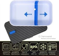 IFancy Lunchbox Tasty - Bento Lunch Box 1000ml - Dicht & Lekvrij Voor Kinderen & Volwassenen - Kantoor & School - BPA Vrij - Vaatwasser Magnetron & Vriezer Lunch Box (Blauw) 9 IFancy Lunchbox Tasty - Bento Lunch Box 1000ml - Dicht & Lekvrij Voor Kinderen & Volwassenen - Kantoor & School - BPA Vrij - Vaatwasser Magnetron & Vriezer Lunch Box (Blauw) -Mepal Shop 1200x1157 1