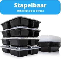 Meal Prep Bakjes - 6 Stuks - 3 Compartimenten - Vershoudbakjes - Meal Prep - 1L - Magnetron Bakjes Met Deksel - Vershouddoos 17 Meal Prep Bakjes - 6 Stuks - 3 Compartimenten - Vershoudbakjes - Meal Prep - 1L - Magnetron Bakjes Met Deksel - Vershouddoos -Mepal Shop 1200x1162 5