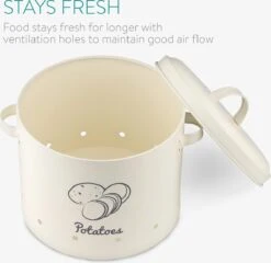 Navaris Set Van 3 Voorraadpotten - Voor Aardappelen, Uien En Knoflook - Metalen Voorraadblikken - Voor Opslag En Houdbaarheid - Vaatwasserbestendig 12 Navaris Set Van 3 Voorraadpotten - Voor Aardappelen, Uien En Knoflook - Metalen Voorraadblikken - Voor Opslag En Houdbaarheid - Vaatwasserbestendig -Mepal Shop 1200x1164