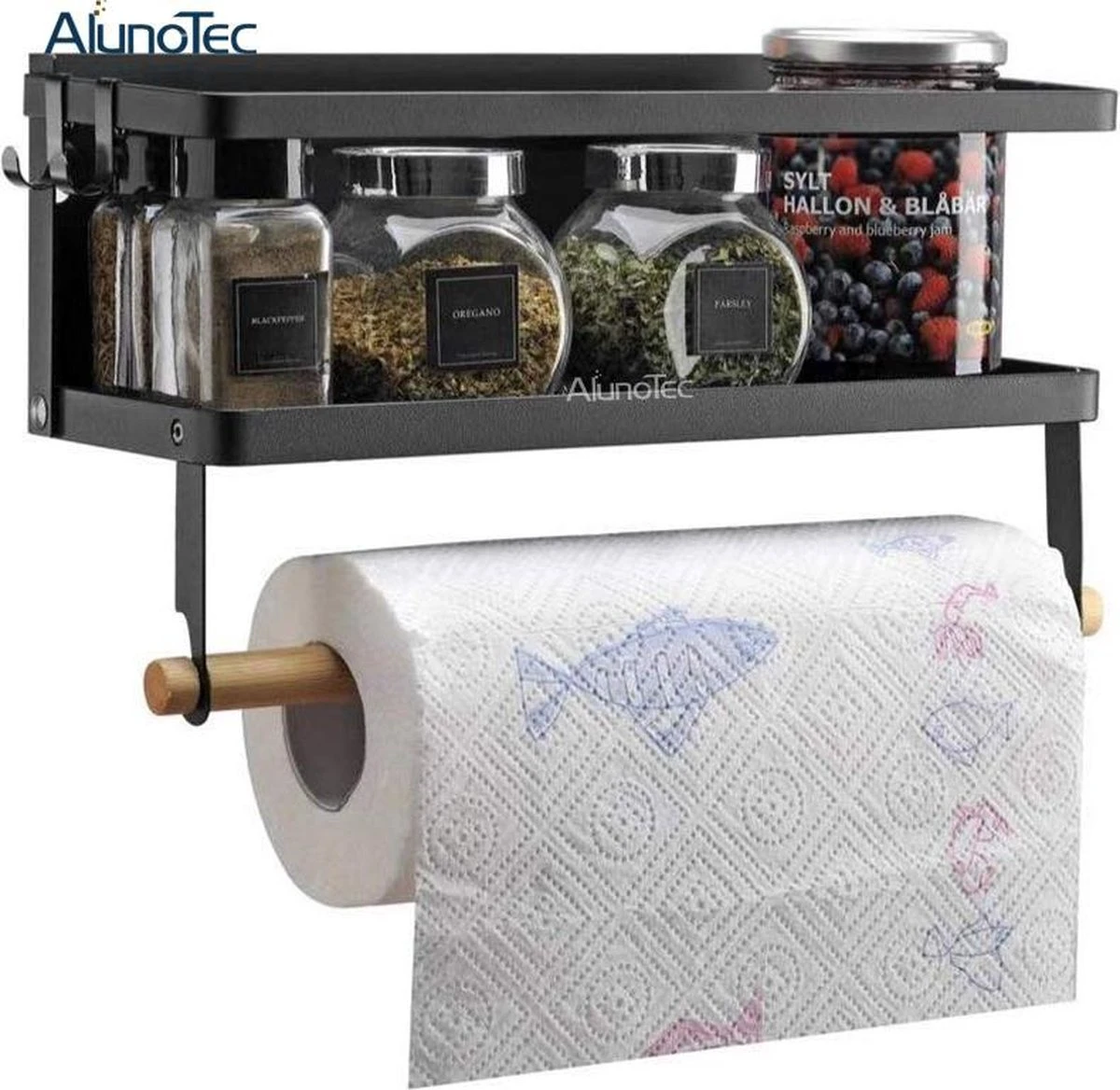 Merkloos Kruidenrek Zwart - Multifunctioneel Ophangbaar Keukenrek - Keukenrolhouder Zwart - Multifunctioneel Kruidenrek - Magnetisch Kruidenrek - Keuken Organizer - Koelkast Rek 7 Merkloos Kruidenrek Zwart - Multifunctioneel Ophangbaar Keukenrek - Keukenrolhouder Zwart - Multifunctioneel Kruidenrek - Magnetisch Kruidenrek - Keuken Organizer - Koelkast Rek - Afbeelding 7