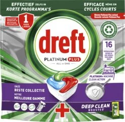 Dreft Platinum Plus All In One Machine Clean - Vaatwastabletten - 5 X 16 Tabletten 6 Dreft Platinum Plus All In One Machine Clean - Vaatwastabletten - 5 X 16 Tabletten -Mepal Shop 1200x1169 9
