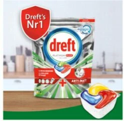 Dreft Platinum Plus All In One Deep Clean - Vaatwastabletten - Voordeelverpakking 5 X 16 Stuks 8 Dreft Platinum Plus All In One Deep Clean - Vaatwastabletten - Voordeelverpakking 5 X 16 Stuks -Mepal Shop 1200x1170 11