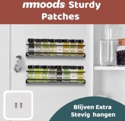 Mmoods Kruidenrek Ophangbaar Zonder Boren - 2 Laags Voor 16 Kruidenpotjes - Speciaal Voor Muur, Wandkast, Kastdeur - Hangende Kruidenorganizer Keuken - Keukenaccessoires 10 Mmoods Kruidenrek Ophangbaar Zonder Boren - 2 Laags Voor 16 Kruidenpotjes - Speciaal Voor Muur, Wandkast, Kastdeur - Hangende Kruidenorganizer Keuken - Keukenaccessoires -Mepal Shop 1200x1172 2