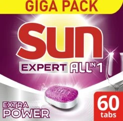 SUN® Sun Expert All-in 1 Vaatwastabletten - 60 Tabletten - Voordeelverpakking 10 SUN® Sun Expert All-in 1 Vaatwastabletten - 60 Tabletten - Voordeelverpakking -Mepal Shop 1200x1174 1
