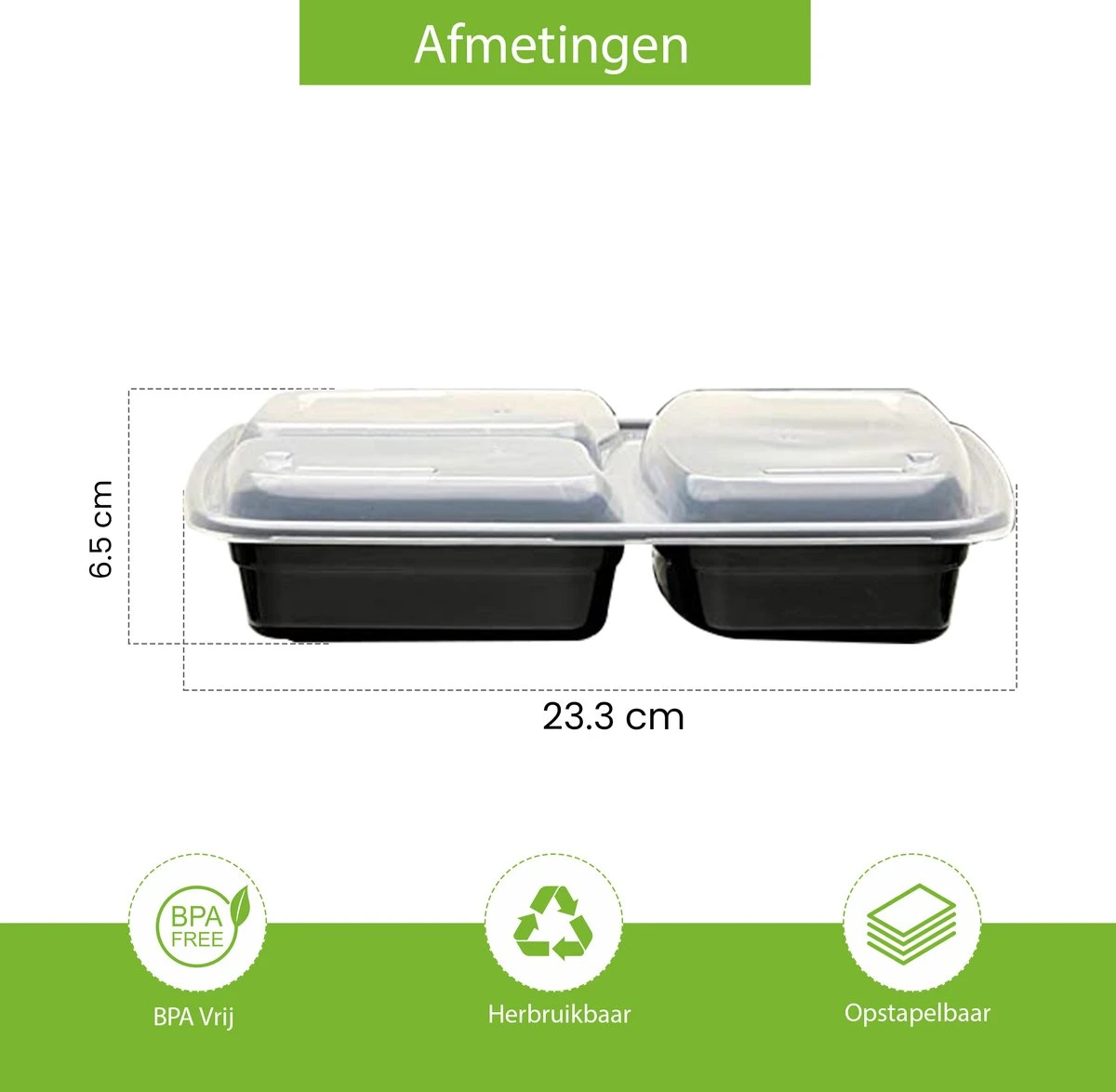Meal Prep Bakjes - 15 Stuks - 3 Compartimenten - Vershouddoos - Lunchbox - Plastic Bakjes Met Deksel - Magnetronbestendig - Vaatwasserbestendig - Vriezerbestendig 5 Meal Prep Bakjes - 15 Stuks - 3 Compartimenten - Vershouddoos - Lunchbox - Plastic Bakjes Met Deksel - Magnetronbestendig - Vaatwasserbestendig - Vriezerbestendig - Afbeelding 5