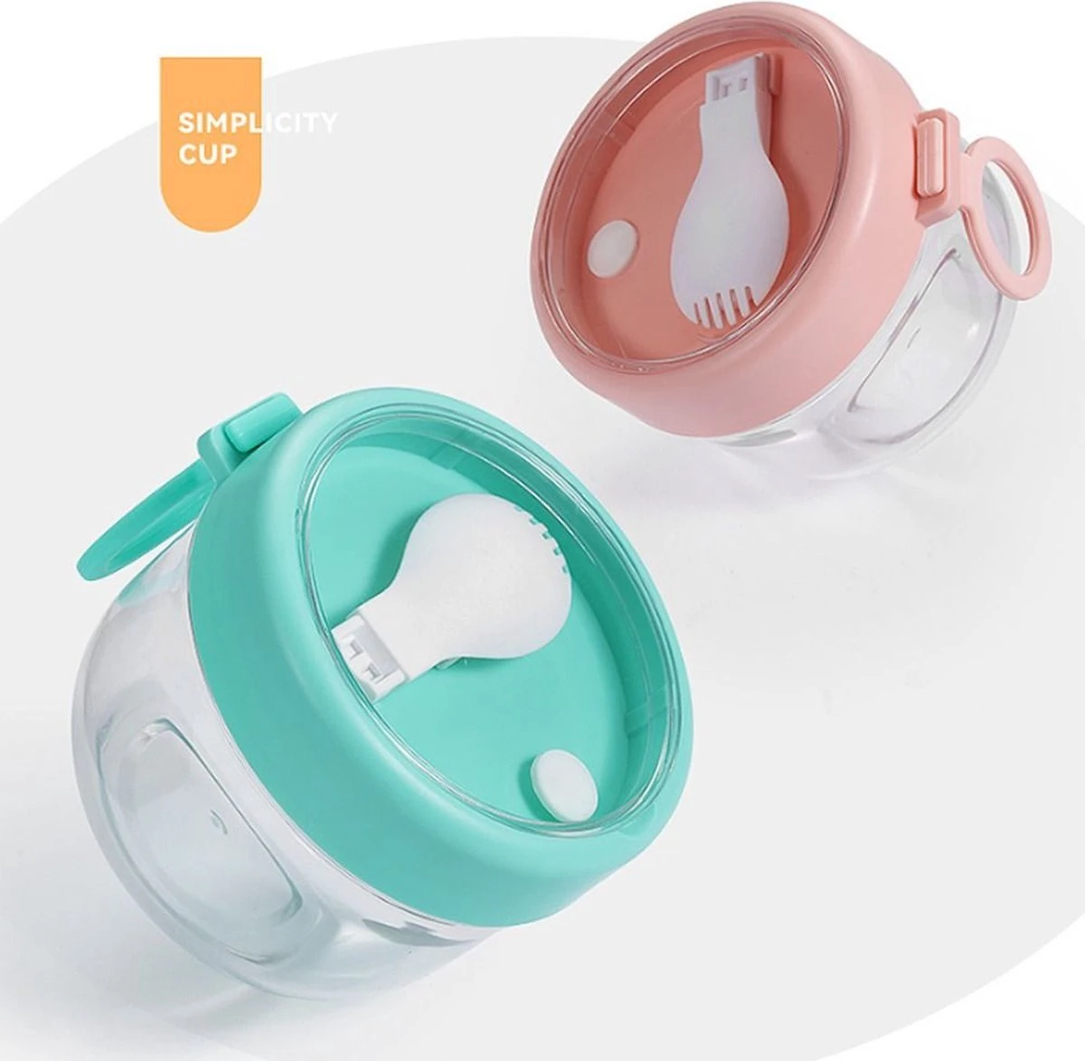 Deluqse Overnight Oats Potjes - Overnights Oats Beker - Set Van 3 - Oats Potjes - Overnight Oats Jar - Muesli Beker - Havermout Potjes 2 Deluqse Overnight Oats Potjes - Overnights Oats Beker - Set Van 3 - Oats Potjes - Overnight Oats Jar - Muesli Beker - Havermout Potjes - Afbeelding 2