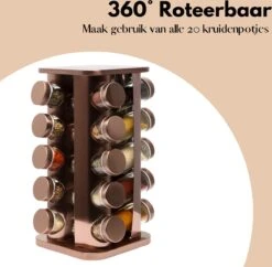 Pazzo Goods - Kruidenrek Staand - Kruidenrek Met Potjes - Rose Goud - RVS - Kruidenrek Draaibaar - 20 Kruidenpotjes - Inclusief Stickers & Stift - Kruiden Carrousel 18 Pazzo Goods - Kruidenrek Staand - Kruidenrek Met Potjes - Rose Goud - RVS - Kruidenrek Draaibaar - 20 Kruidenpotjes - Inclusief Stickers & Stift - Kruiden Carrousel -Mepal Shop 1200x1175 1