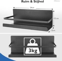 Dieux® - Magnetisch Kruidenrek - Ophangbaar Opbergrek - Keukenrek - Complete Set - Aanrecht Organiser - Badkamerrek - Wandrek - Staal - Zwart - Pasen 11 Dieux® - Magnetisch Kruidenrek - Ophangbaar Opbergrek - Keukenrek - Complete Set - Aanrecht Organiser - Badkamerrek - Wandrek - Staal - Zwart - Pasen -Mepal Shop 1200x1178 1