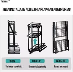 TammaT - Kruidenrek - Kruidenrek Staand - Inklapbare Keukenrek - 3-laags 35x21x56,5CM - Keuken Organizer - Aanrecht Organizer - Keuken Opslag - Roestvrij Staal - Opbergrek - Keuken Organizers - Roestvrij En Krasvrij 29 TammaT - Kruidenrek - Kruidenrek Staand - Inklapbare Keukenrek - 3-laags 35x21x56,5CM - Keuken Organizer - Aanrecht Organizer - Keuken Opslag - Roestvrij Staal - Opbergrek - Keuken Organizers - Roestvrij En Krasvrij -Mepal Shop 1200x1178