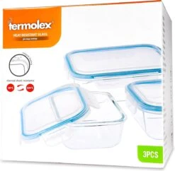 Merkloos Glazen Vershoudbakjes - Vershoudbakje 3 Stuks - Meal Prep Bakjes - Luchtdicht - Glas -Mepal Shop 1200x1178 7